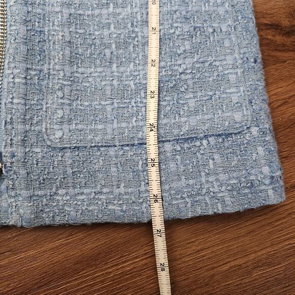 VERONICA BEARD Tweed Agni Dickey Jacket 0 Blue Quiet Luxury Classic Old Money - Picture 11 of 12